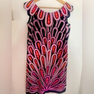 Anna Sui Peacock shift Dress women’s  size 4